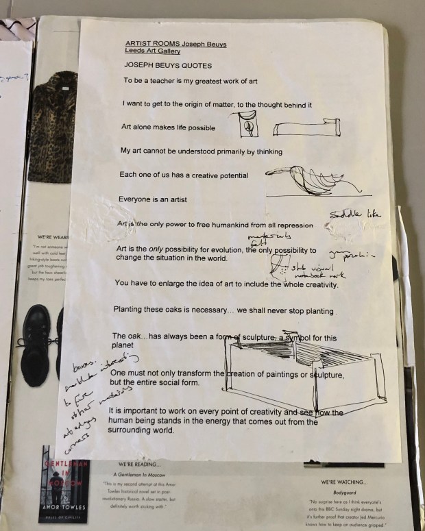 Strata I. Documenting my approach to research and sketchbooks (credit: Anna Kime)